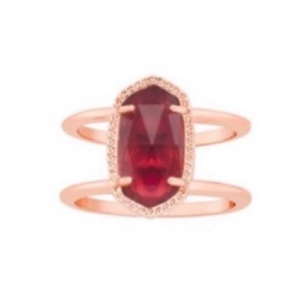 NEW Kendra Scott Rose Gold Elyse Ring - Berry - Picture 2 of 7